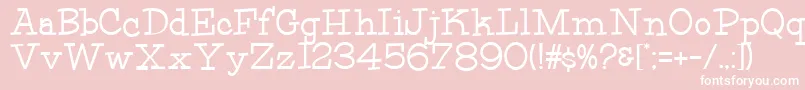 Fonte HFF Fourth Rock – fontes brancas em um fundo rosa
