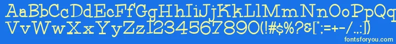HFF Fourth Rock Font – Yellow Fonts on Blue Background