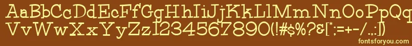 fuente HFF Fourth Rock – Fuentes Amarillas Sobre Fondo Marrón