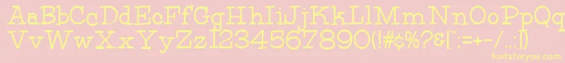 HFF Fourth Rock Font – Yellow Fonts on Pink Background