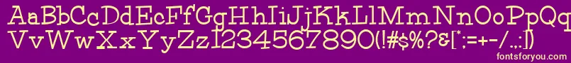 HFF Fourth Rock Font – Yellow Fonts on Purple Background