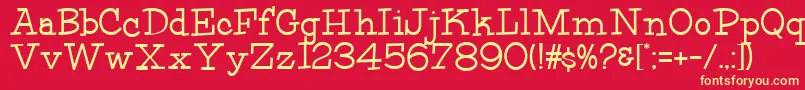 HFF Fourth Rock Font – Yellow Fonts on Red Background