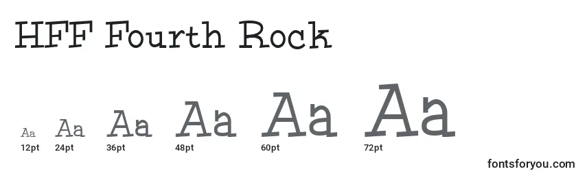 Größen der Schriftart HFF Fourth Rock (129558)