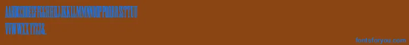 HFF Greek ExCon Font – Blue Fonts on Brown Background