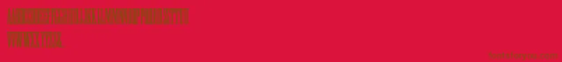 HFF Greek ExCon Font – Brown Fonts on Red Background