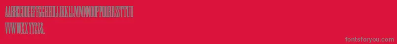 HFF Greek ExCon-Schriftart – Graue Schriften auf rotem Hintergrund