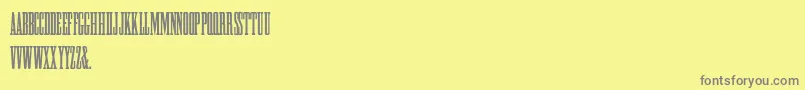 HFF Greek ExCon Font – Gray Fonts on Yellow Background