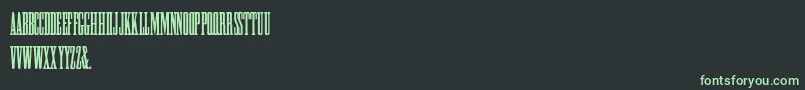 HFF Greek ExCon Font – Green Fonts on Black Background