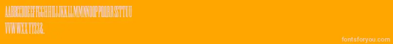 HFF Greek ExCon Font – Pink Fonts on Orange Background
