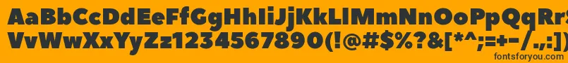 PeaceSansWebfont Font – Black Fonts on Orange Background