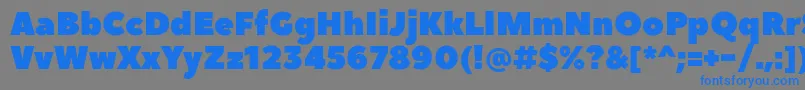 フォントPeaceSansWebfont – 灰色の背景に青い文字