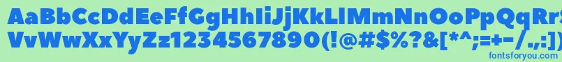 PeaceSansWebfont Font – Blue Fonts on Green Background