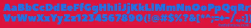 PeaceSansWebfont Font – Blue Fonts on Red Background