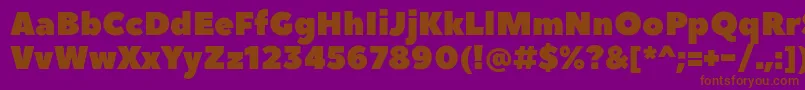 PeaceSansWebfont-fontti – ruskeat fontit violetilla taustalla