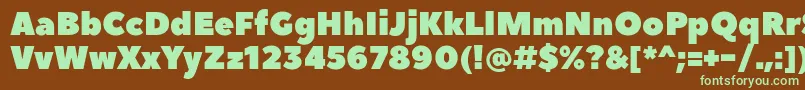 PeaceSansWebfont Font – Green Fonts on Brown Background