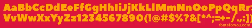 PeaceSansWebfont Font – Orange Fonts on Red Background