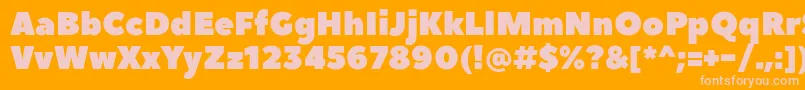 PeaceSansWebfont Font – Pink Fonts on Orange Background