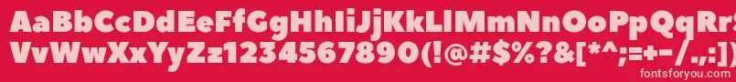 PeaceSansWebfont Font – Pink Fonts on Red Background