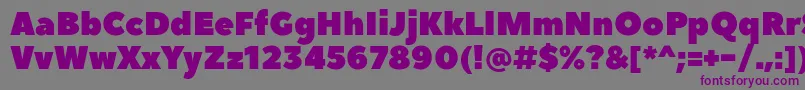 PeaceSansWebfont Font – Purple Fonts on Gray Background