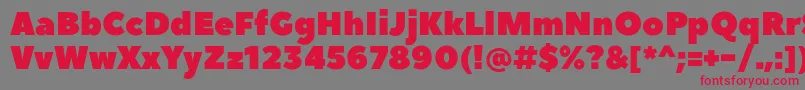 Шрифт PeaceSansWebfont – красные шрифты на сером фоне