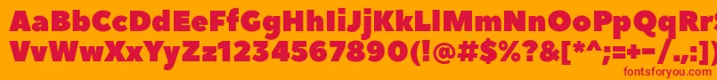 PeaceSansWebfont Font – Red Fonts on Orange Background