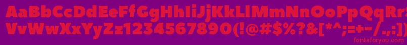 PeaceSansWebfont Font – Red Fonts on Purple Background