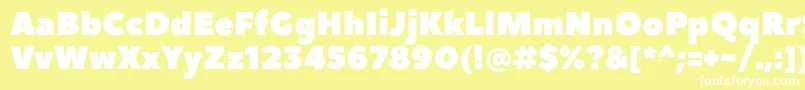 PeaceSansWebfont Font – White Fonts on Yellow Background