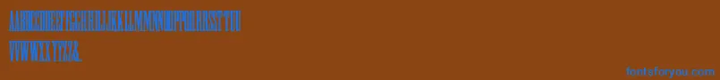 HFF Greek ExCon Font – Blue Fonts on Brown Background