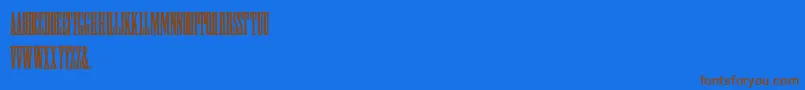 HFF Greek ExCon Font – Brown Fonts on Blue Background