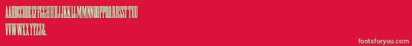HFF Greek ExCon Font – Green Fonts on Red Background