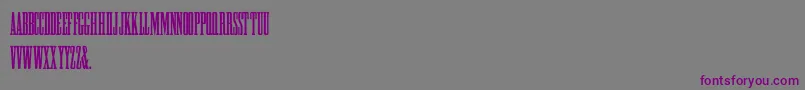 Czcionka HFF Greek ExCon – fioletowe czcionki na szarym tle