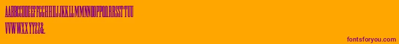 フォントHFF Greek ExCon – オレンジの背景に紫のフォント