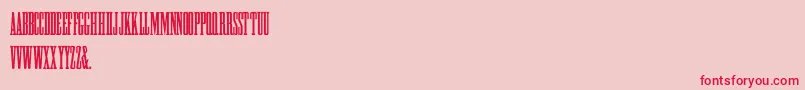Fonte HFF Greek ExCon – fontes vermelhas em um fundo rosa