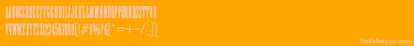 HFF High Tension Font – Pink Fonts on Orange Background