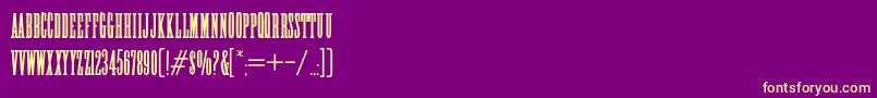 HFF High Tension-Schriftart – Gelbe Schriften auf violettem Hintergrund