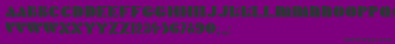 HFF Hunts Deco Font – Black Fonts on Purple Background