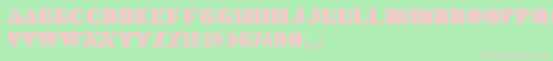 HFF Hunts Deco Font – Pink Fonts on Green Background