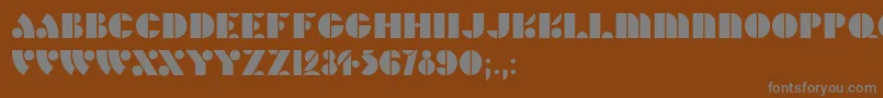 HFF Hunts Deco-Schriftart – Graue Schriften auf braunem Hintergrund