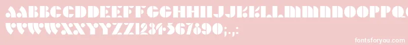 HFF Hunts Deco Font – White Fonts on Pink Background