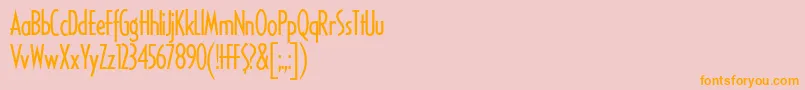 HFF Ice Bergman Font – Orange Fonts on Pink Background