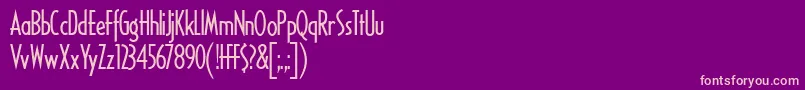 Czcionka HFF Ice Bergman – różowe czcionki na fioletowym tle