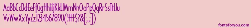 HFF Ice Bergman Font – Purple Fonts on Pink Background
