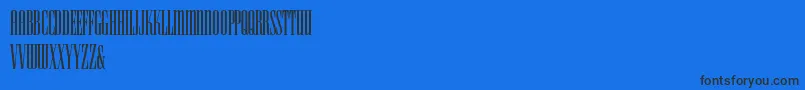 Czcionka HFF Iconic Ionic – czarne czcionki na niebieskim tle