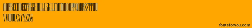 HFF Iconic Ionic-Schriftart – Schwarze Schriften auf orangefarbenem Hintergrund