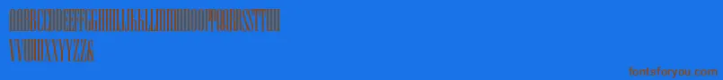 Fonte HFF Iconic Ionic – fontes marrons em um fundo azul
