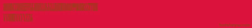 HFF Iconic Ionic-Schriftart – Braune Schriften auf rotem Hintergrund