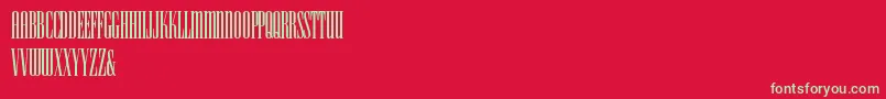 Fonte HFF Iconic Ionic – fontes verdes em um fundo vermelho