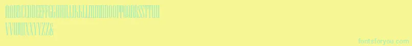 HFF Iconic Ionic Font – Green Fonts on Yellow Background