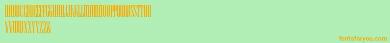 Fonte HFF Iconic Ionic – fontes laranjas em um fundo verde