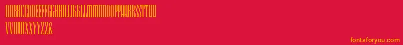 Fonte HFF Iconic Ionic – fontes laranjas em um fundo vermelho